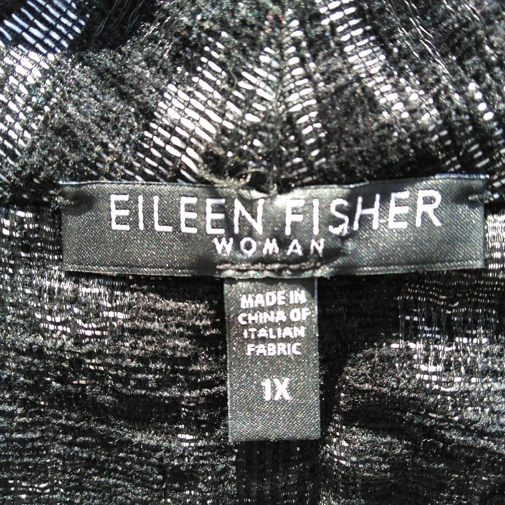 Eileen Fisher Jacket Woman 1X mid thigh length 3/4 sleeves